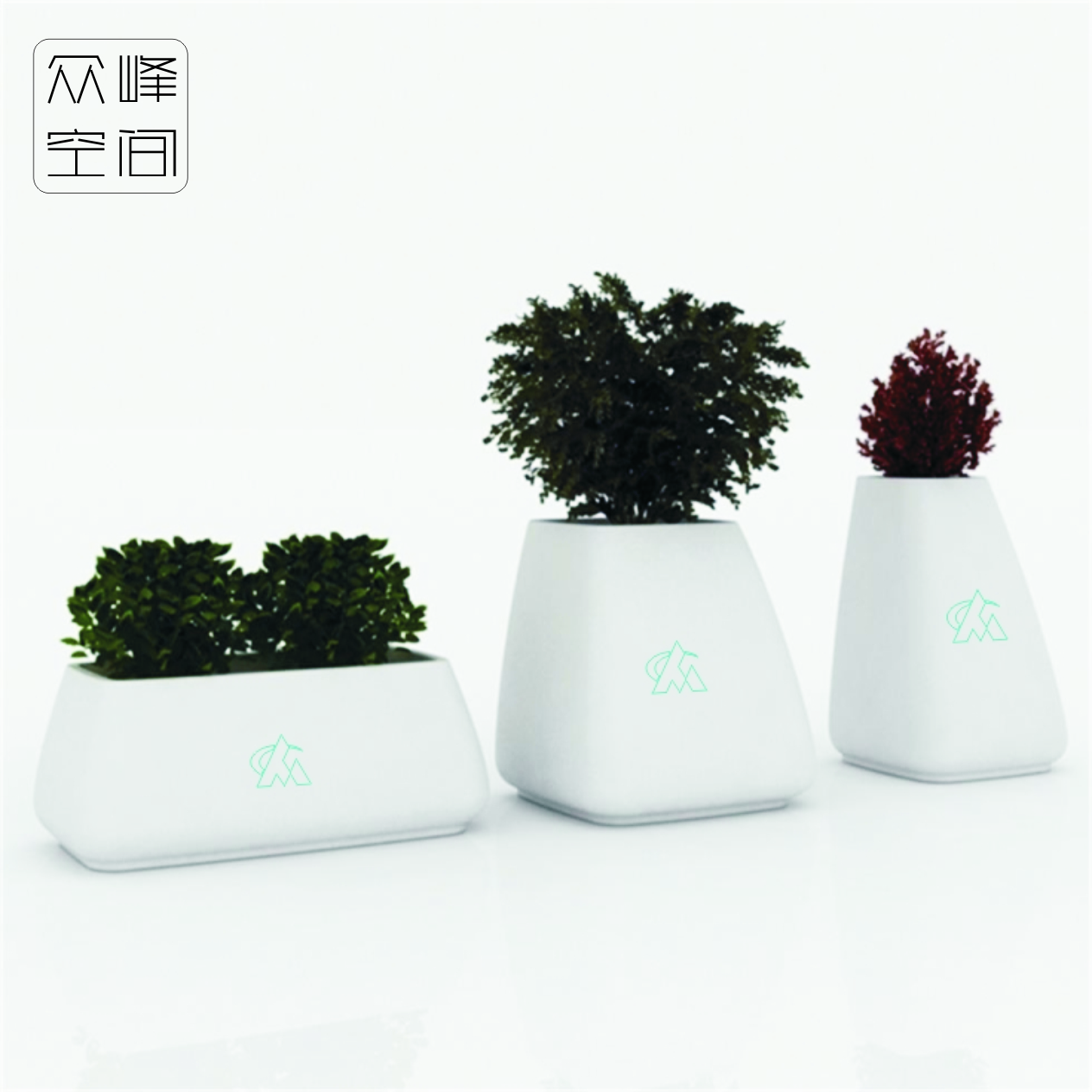 玻璃钢组合花器