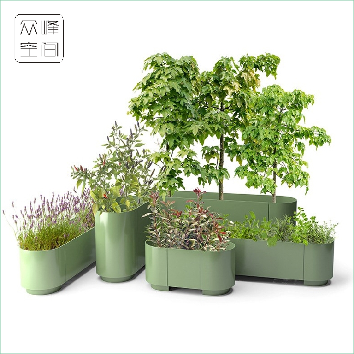 公共金属花坛