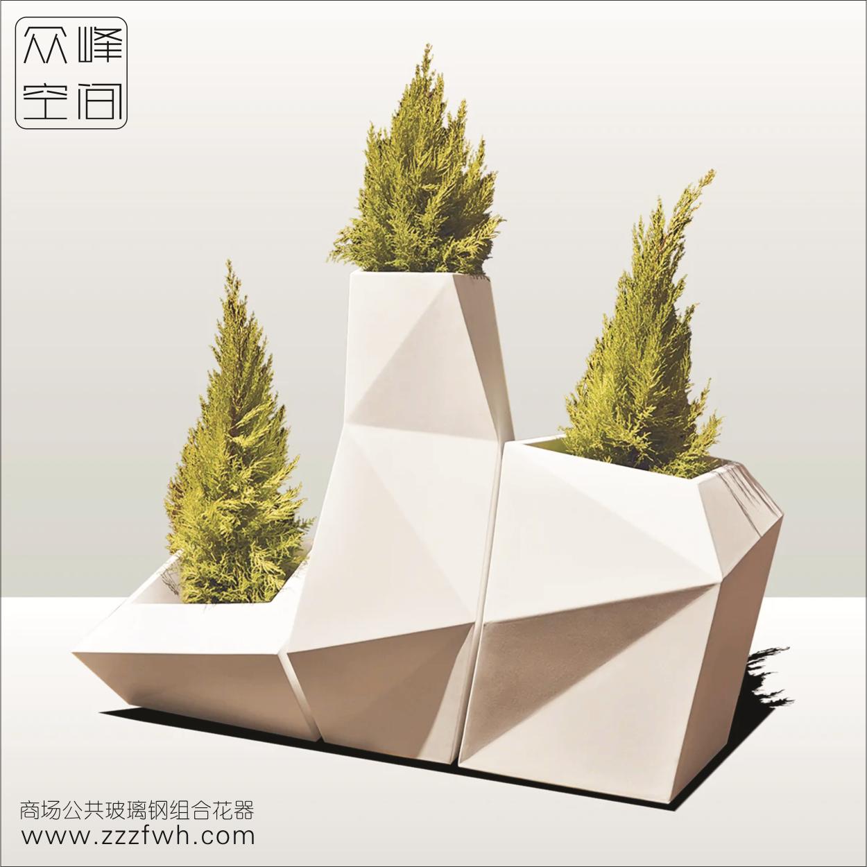 商场公共玻璃钢花器